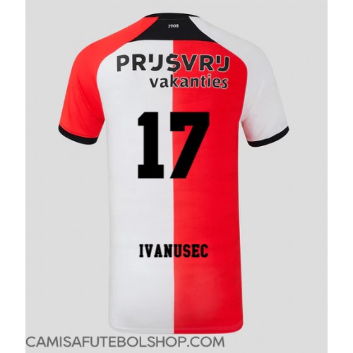 Camisa de time de futebol Feyenoord Luka Ivanusec #17 Replicas 1º Equipamento 2024-25 Manga Curta